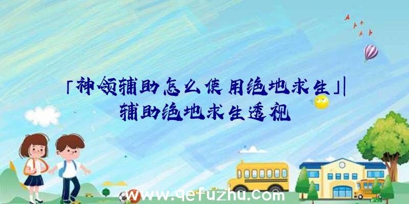 「神领辅助怎么使用绝地求生」|辅助绝地求生透视